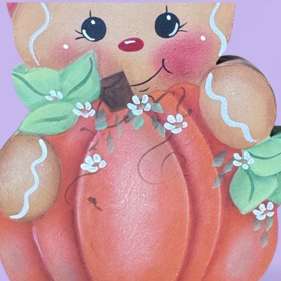 Jackie Bellamy Signed Halloween Shelf Sitter Set Pumpkin & Ghost MDF Cutouts - Picture 10 of 14